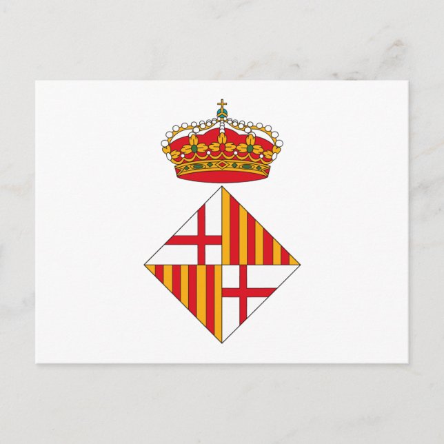 Carte postale Armoiries de Barcelone (Devant)