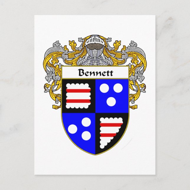 Carte Postale Armoiries de Bennett (mannequin) (Devant)