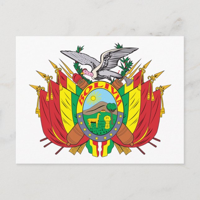 Carte Postale Armoiries De Bolivie (Devant)