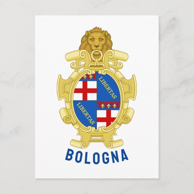 Carte Postale Armoiries de Bologne - Italie (Devant)