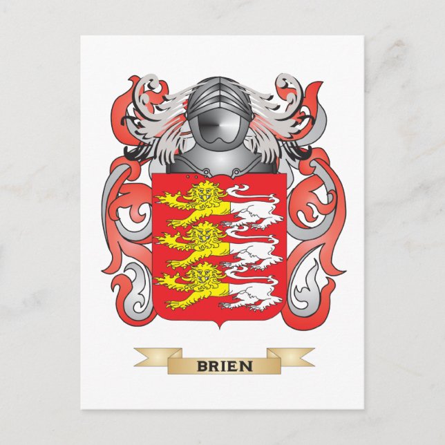 Carte Postale Armoiries de Brien (armoiries de la famille) (Devant)