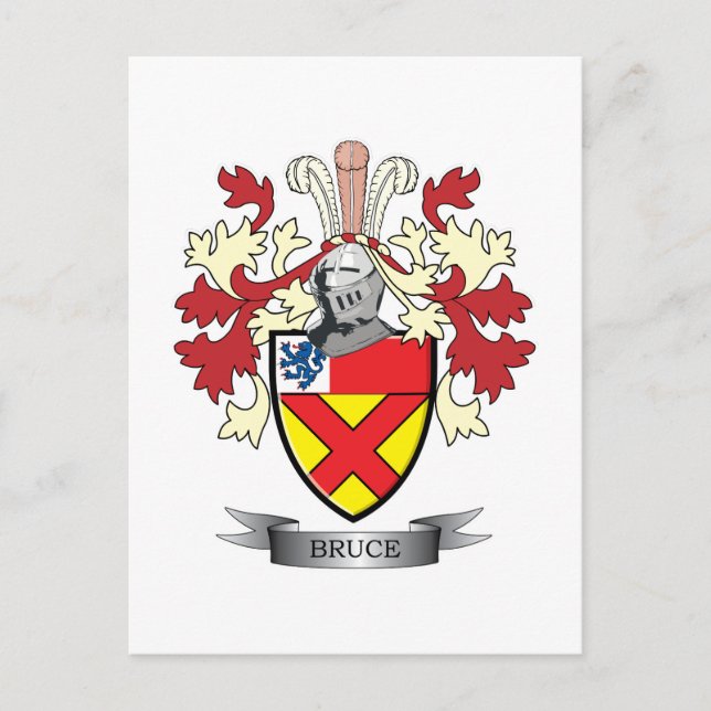 Carte Postale Armoiries de Bruce Family Crest (Devant)