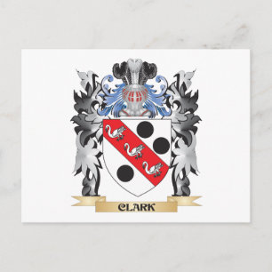 Carte Postale Armoiries de Clark - Armoiries de la famille