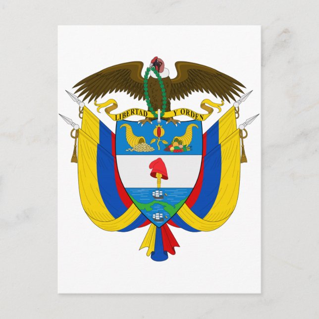 Carte Postale Armoiries de Colombie (Devant)