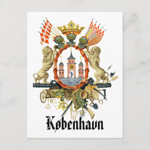 Carte Postale Armoiries de Copenhague