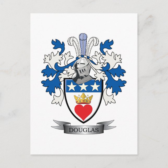 Carte Postale Armoiries de Douglas Family Crest (Devant)