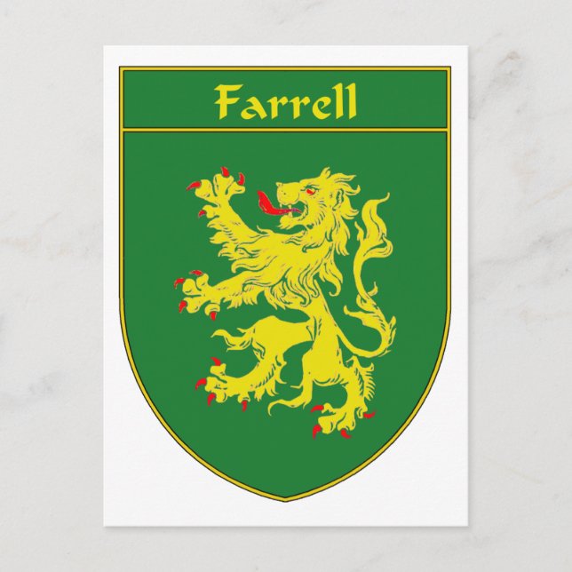 Carte Postale Armoiries de Farrell/Armoiries de la famille (Devant)