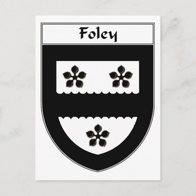 Carte Postale Armoiries de Foley/crête de famille (Devant)