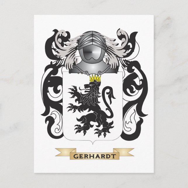 Carte Postale Armoiries de Gerhardt (Armoiries de la famille) (Devant)