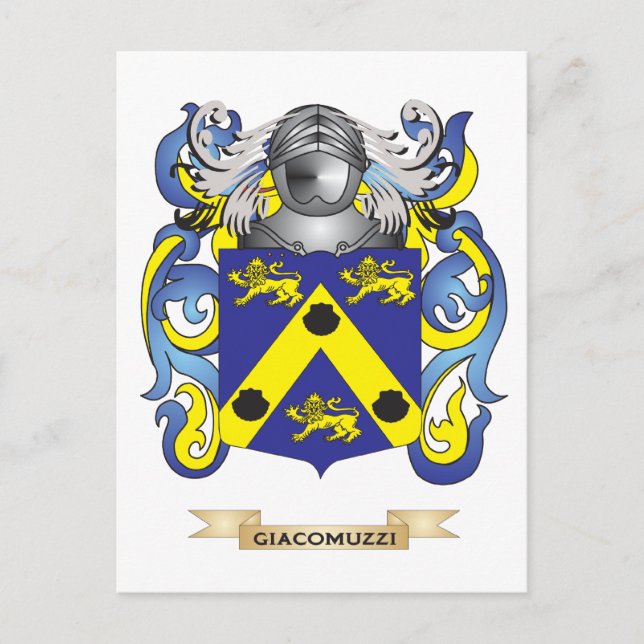 Carte Postale Armoiries de Giacomuzzi (Armoiries de famille) (Devant)