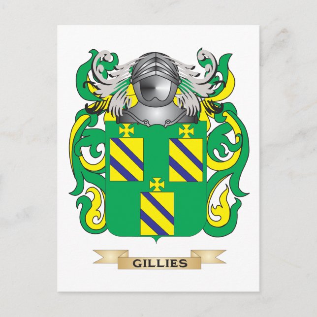 Carte Postale Armoiries de Gillies (Armoiries de la famille) (Devant)