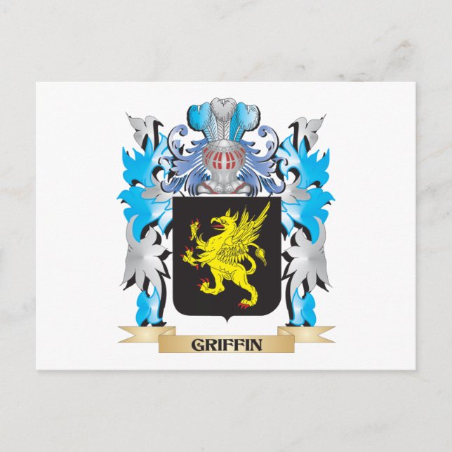 Carte Postale Armoiries de Griffin - Armoiries de famille (Devant)