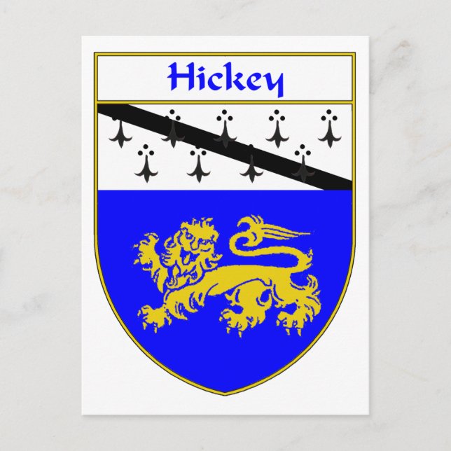 Carte Postale Armoiries de Hickey/crête de famille (Devant)