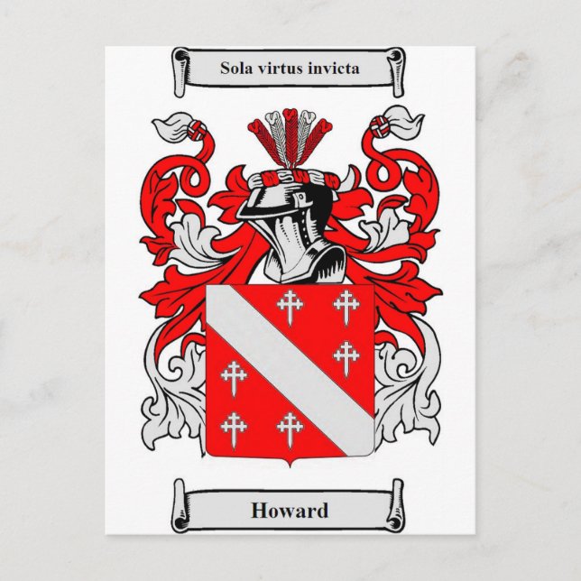 Carte Postale Armoiries de Howard (Devant)