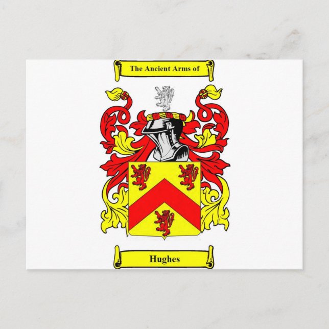 Carte Postale Armoiries de Hughes (irlandais) (Devant)