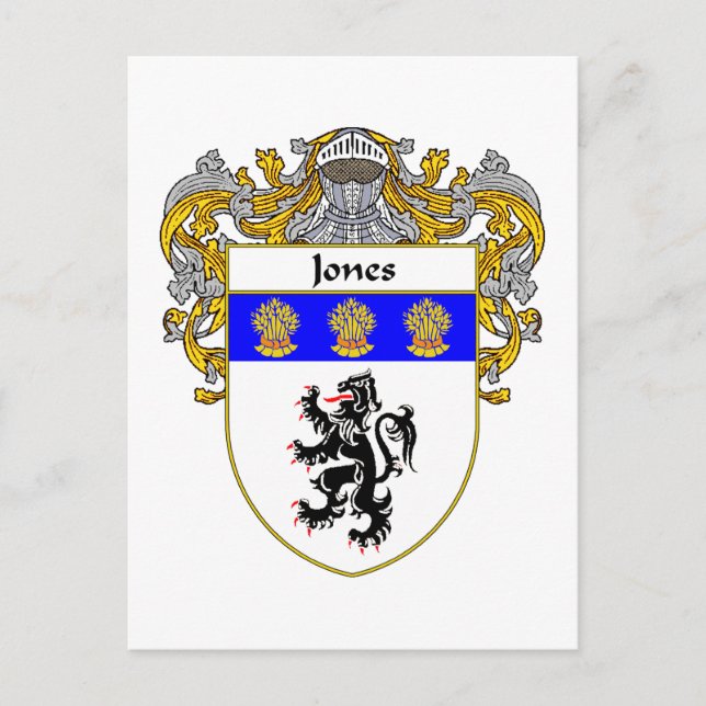 Carte Postale Armoiries de Jones Welsh (mannequins) (Devant)