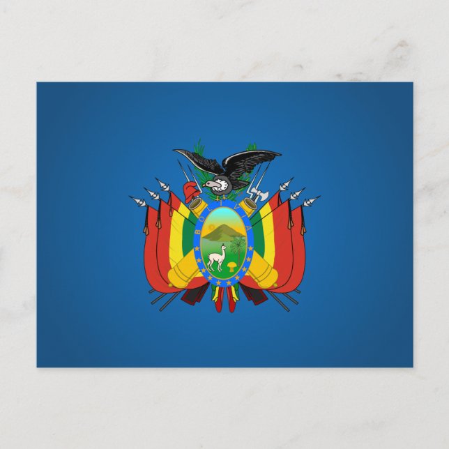 Carte Postale Armoiries de la Bolivie (Devant)