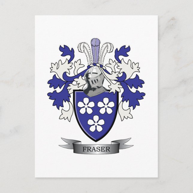 Carte Postale Armoiries de la famille Fraser (Devant)