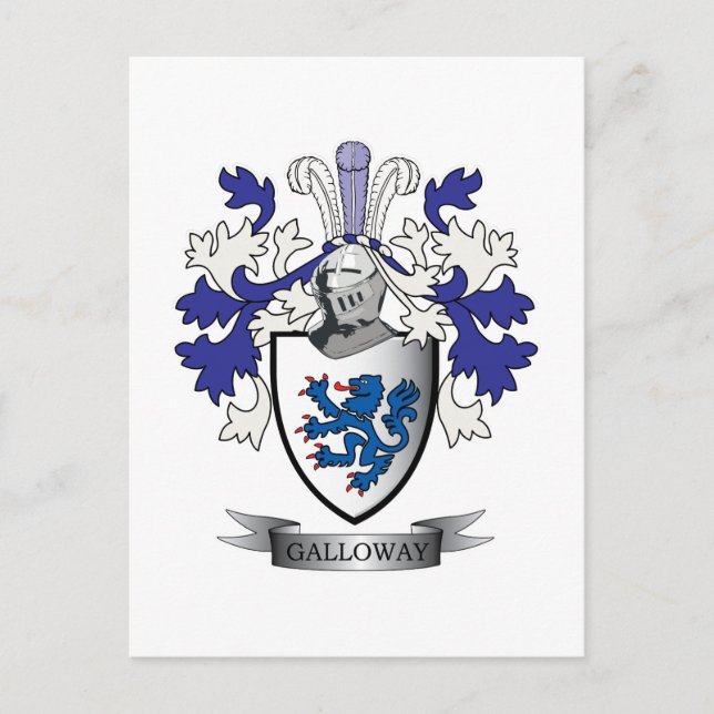 Carte Postale Armoiries de la famille Galloway (Devant)