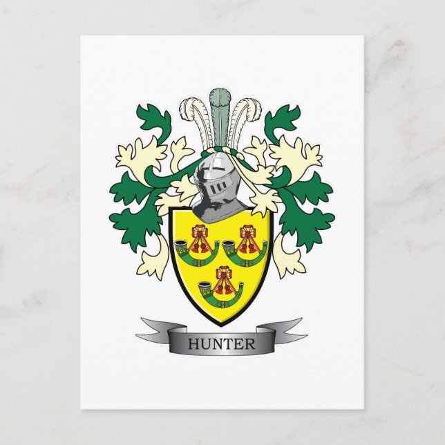 Carte Postale Armoiries de la famille Hunter (Devant)