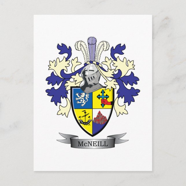 Carte Postale Armoiries de la famille McNeill (Devant)