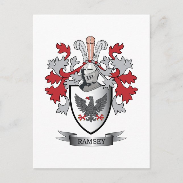 Carte Postale Armoiries de la famille Ramsey (Devant)
