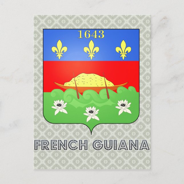 Carte Postale Armoiries de la Guyane française (Devant)