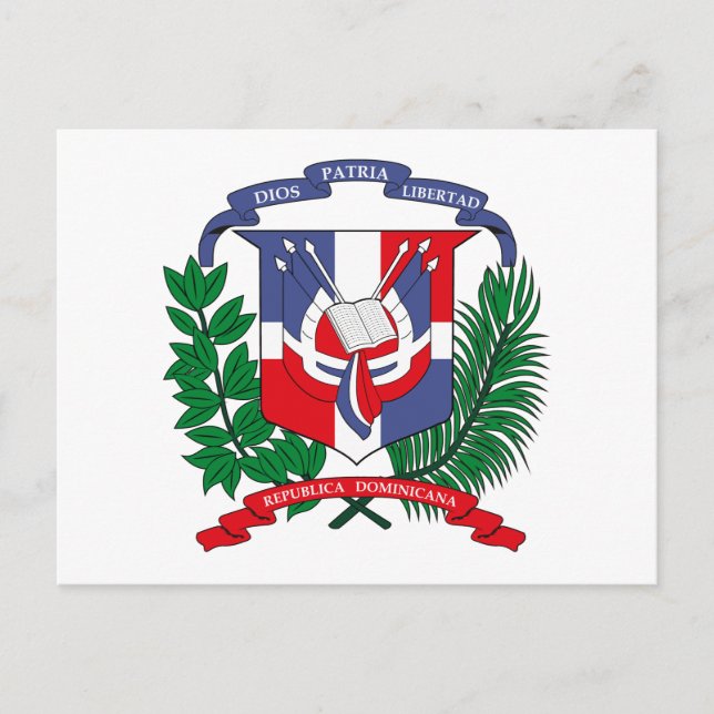 Carte postale Armoiries de la République dominicai (Devant)