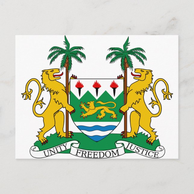 Carte Postale Armoiries de la Sierra Leone (Devant)