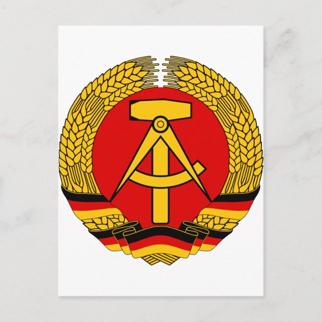 Carte Postale Armoiries de l'Allemagne de l'Est (Devant)