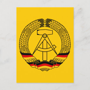 Carte Postale Armoiries de l'Allemagne de l'Est / Sceau d'État d