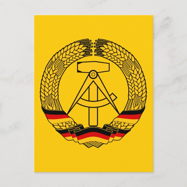 Carte Postale Armoiries de l'Allemagne de l'Est / Sceau d'État d (Devant)