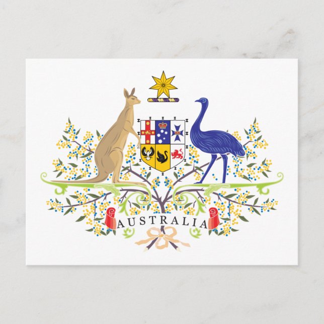 Carte Postale Armoiries De L'Australie (Devant)