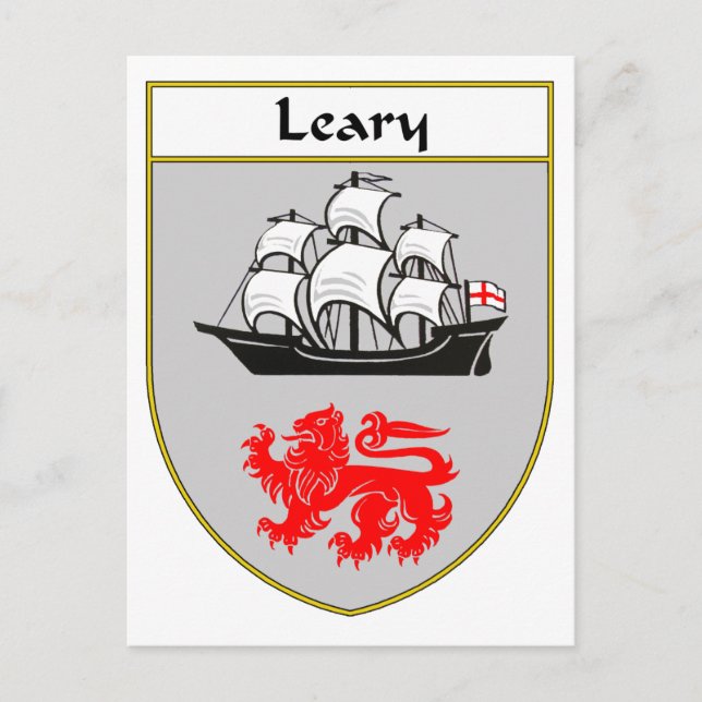 Carte Postale Armoiries de Leary/crête de famille (Devant)