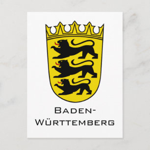 Carte Postale Armoiries de l'État de Bade-Wurtemberg, œuvre d'ar