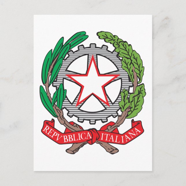 Carte Postale Armoiries De L'Italie (Devant)