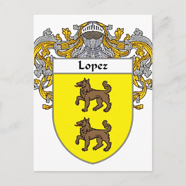 Carte Postale Armoiries de Lopez (manteaux) (Devant)