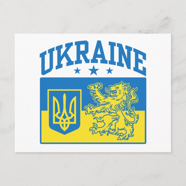 Carte Postale Armoiries de l'Ukraine (Devant)