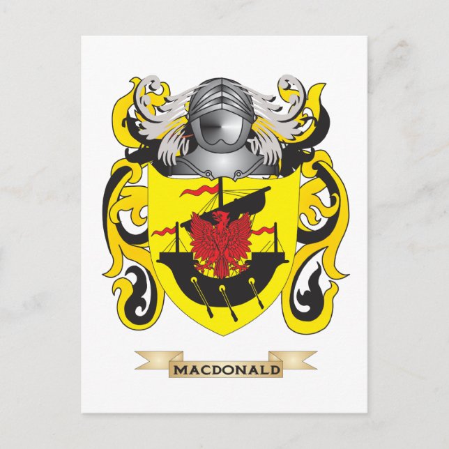 Carte Postale Armoiries de MacDonald (crête de famille) (Devant)
