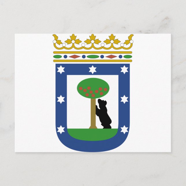 Carte Postale Armoiries de Madrid Espagne (Devant)