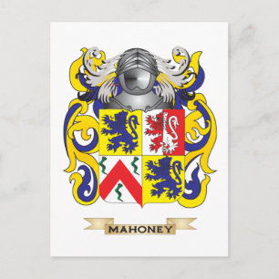 Carte Postale Armoiries de Mahoney (crête de famille)