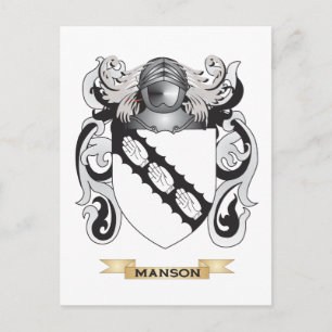 Carte Postale Armoiries de Manson (armoiries de la famille)