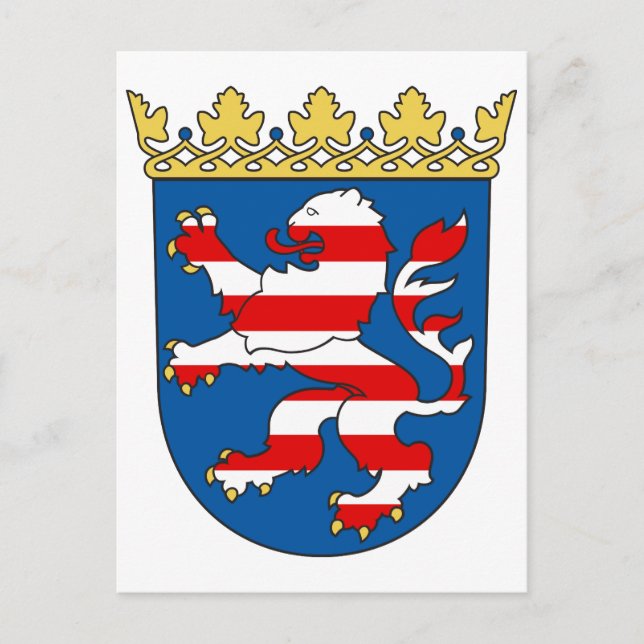 Carte Postale Armoiries de manteau Hesse Symbole officiel de l'h (Devant)