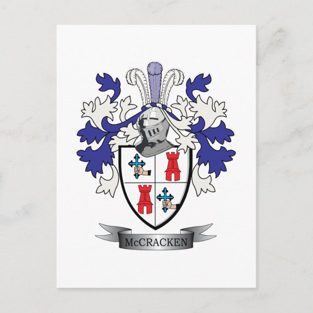 Carte Postale Armoiries de McCracken Family Crest (Devant)