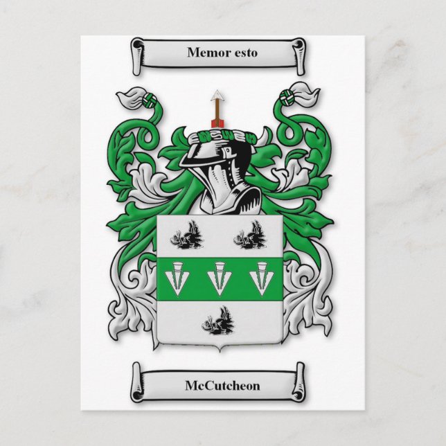 Carte Postale Armoiries de McCutcheon (Devant)