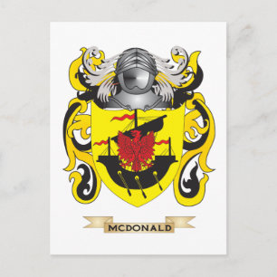 Carte Postale Armoiries de McDonald (crête de famille)