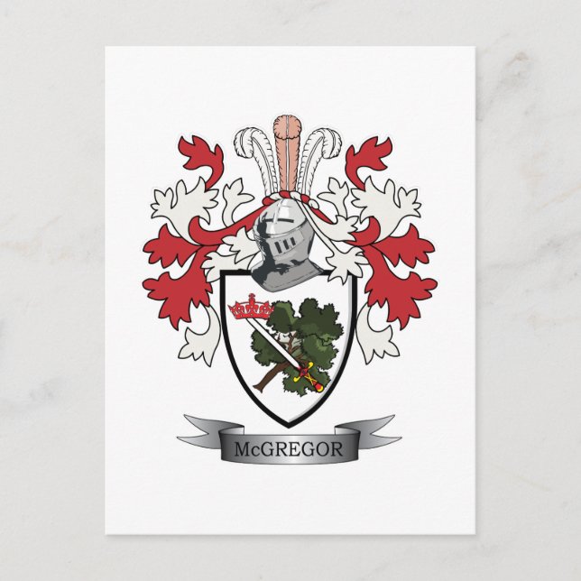 Carte Postale Armoiries de McGregor Family Crest (Devant)