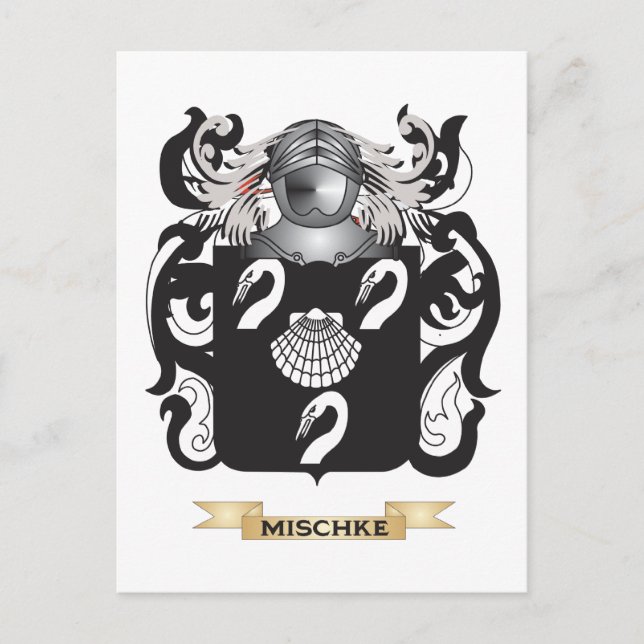 Carte Postale Armoiries de Mischke (armoiries de la famille) (Devant)
