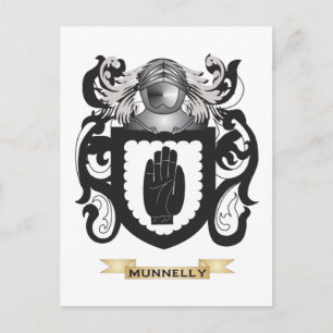 Carte Postale Armoiries de Munnelly (Armoiries de la famille)