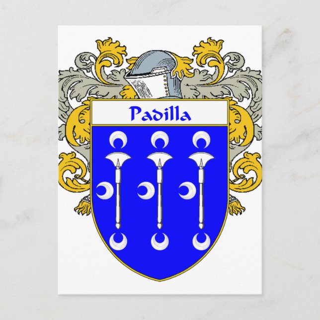Carte Postale Armoiries de Padilla/crête de famille (mannequin) (Devant)